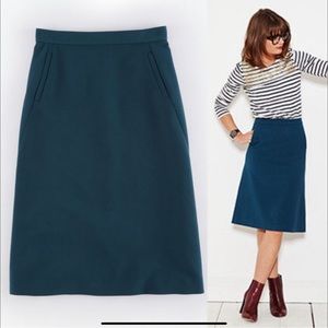 Teal green midi skirt. Like new condition